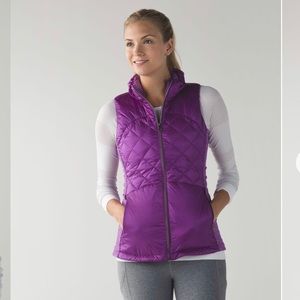 Lululemon Down For A Run Vest Tender Violet Size 8
